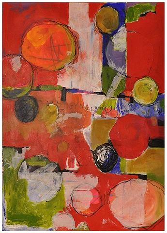 abstract painting, shape, vivid palette, value, line, colorist, artist studio, graphite, acrylic